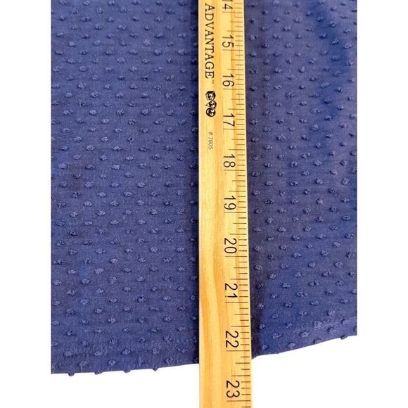 W5 Women’s Textured Puff Sleeve Knit Top Sz L Blue Short Sleeve Blouse EUC - Picture 7 of 8